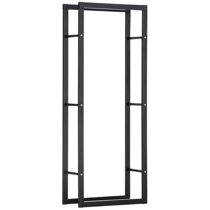Medinė lentyna, vertikali, medinis stovas, 100 kg talpa, metalas, 60 × 25 × 150 cm