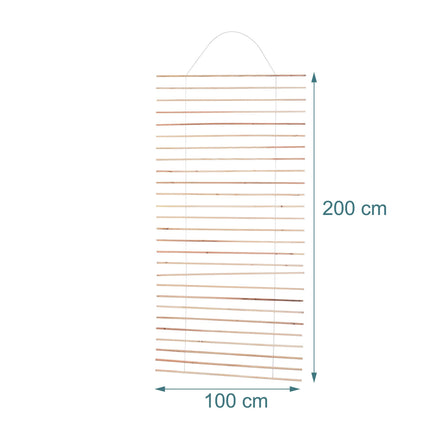 Medinis grotelių pavėsinė 200 x 100 cm privatumui ir augalams