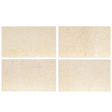 Wooden doll furniture set 34 pieces 23542