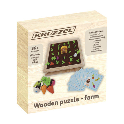 Wooden puzzle - Kruzzel farm 22755