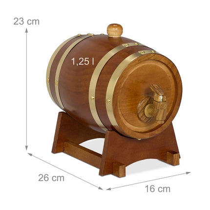 Medinė viskio statinė 1,25 l