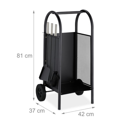 Medinis vežimėlis su įrankiais