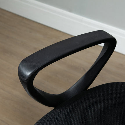 Darbo kėdė, ergonomiška, pasukama, biuro kėdė, reguliuojamo aukščio, stovima, pakoja, metalinė, juoda, 59,5 x 60 x 102,5-126 cm