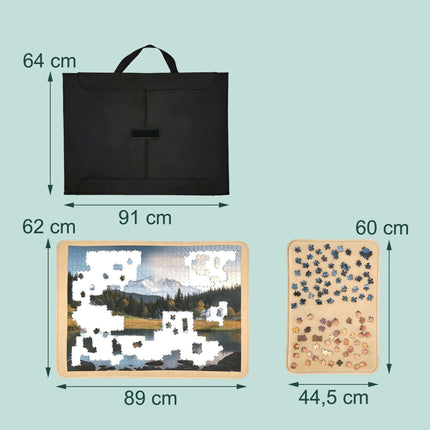 XL dėlionių dėklas su rankena – neslystantis, 2 padėklai