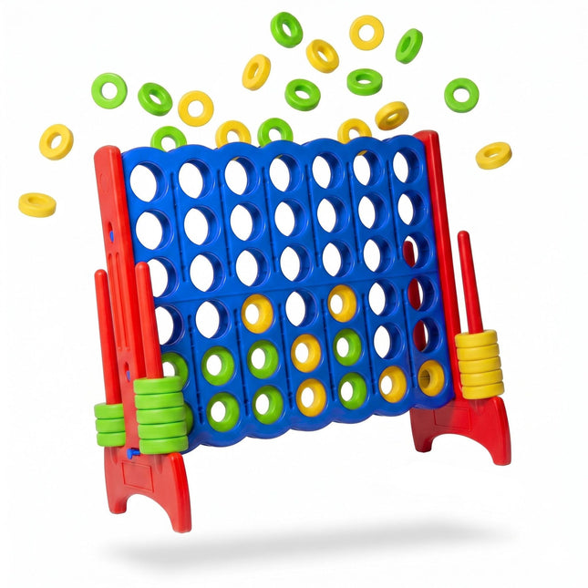 XXL Connect Four žaidimas – mėlynai raudonas, 110x120x55 cm