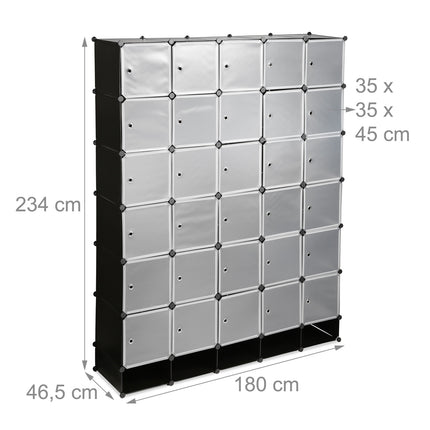 XXL modulinė spintų sistema su 25 skyriais