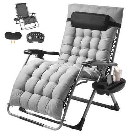 Zero Gravity Chair 33-Inch, 500 Lb, Adjustable, Gray