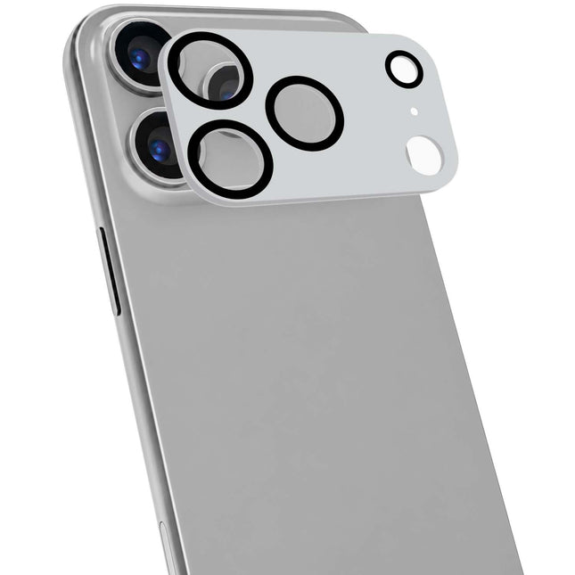 iPhone 18/17 Pro Max kameros objektyvo apsauga – sidabrinė