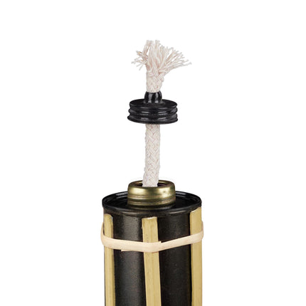 set of 10 garden torches bamboo 80 cm
