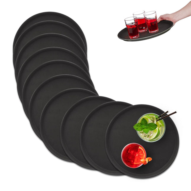 10 serviravimo padėklų rinkinys, Ø 35 cm