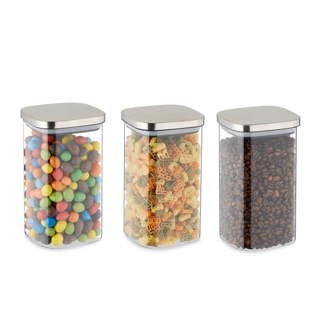 3 laikymo indelių su dangteliais rinkinys po 1200 ml