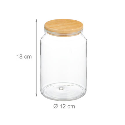 3 laikymo indelių su dangteliais rinkinys po 1500 ml