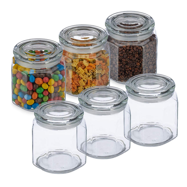 6 indelių su dangteliais rinkinys po 1300 ml
