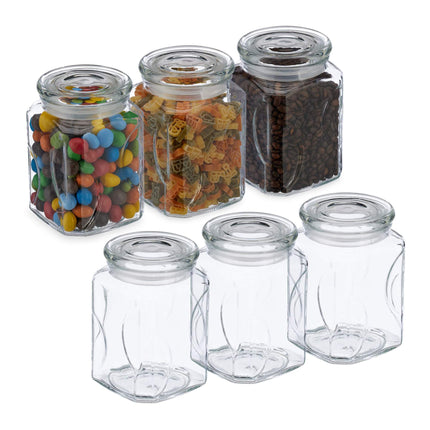 6 indelių su dangteliais rinkinys po 750 ml