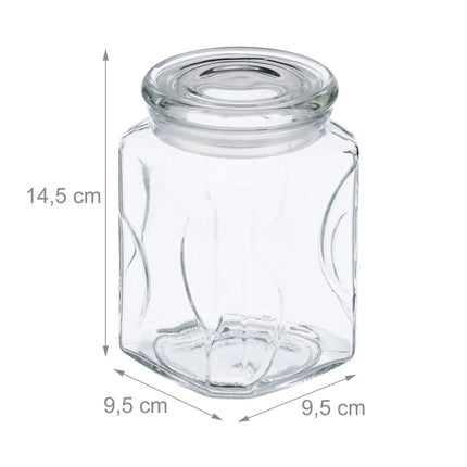 6 indelių su dangteliais rinkinys po 750 ml