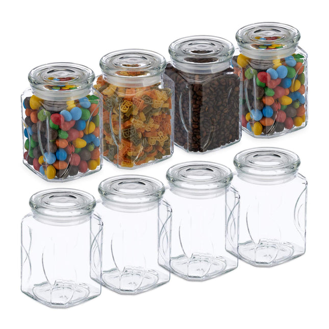 8 indelių su dangteliais rinkinys po 750 ml